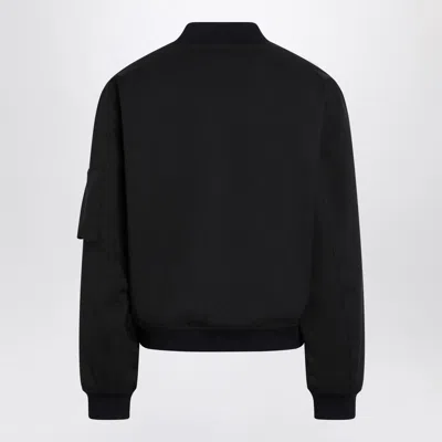 Jil Sander Blouson Wool Gabardine Bomber Jacket In Blue