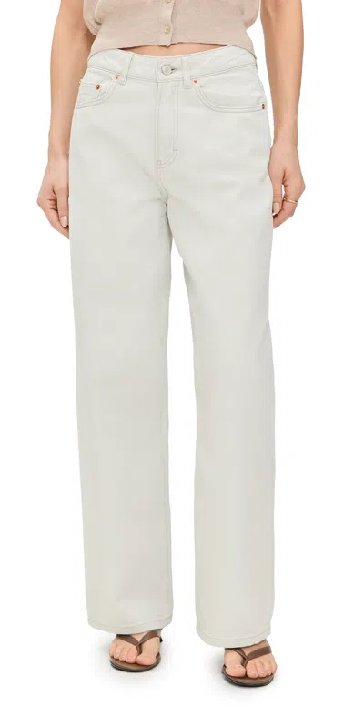 Jeanerica Belem Rigid Mid-rise Wide-leg Jeans In Grey