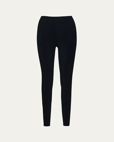 Commando Black Velvet Leggings In Black