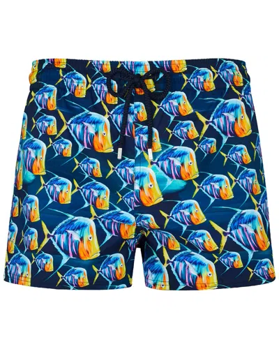 Vilebrequin Moorea Piranhas Print Swim Shorts In Multicolor