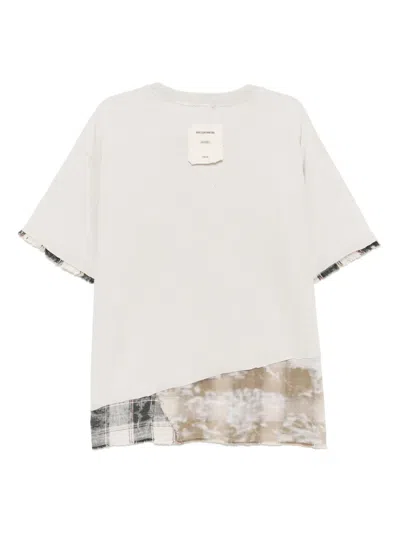 Five Cm Patchwork T-shirt In Neutrals