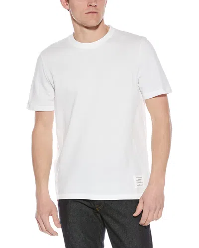 Thom Browne Side-slit Short-sleeve T-shirt In White