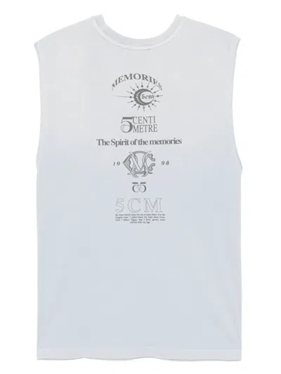 Five Cm Logo-print Vest In Blue