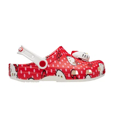 Pre-owned Crocs Hello Kitty X Classic Clog 'red Polka Dots'