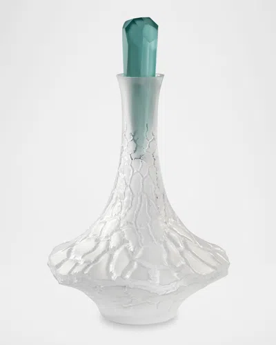 Lalique Crystal Caldera Decanter In Persepolis Blue