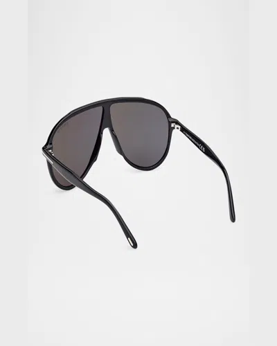 Tom Ford Vladamir Pilot Sunglasses, 65mm In Black/green