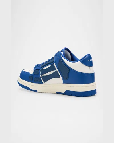 Amiri Perforated Detailing Lace-up Sneakers For Men In Blue White
