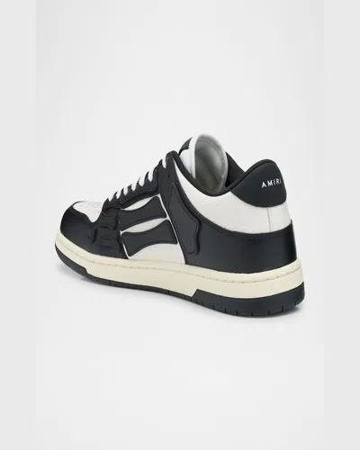 Amiri Skel Sneakers In White And Black Leather