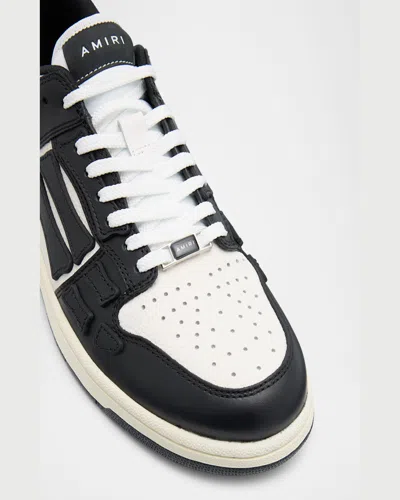 Amiri Skel Sneakers In White And Black Leather