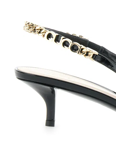 Gucci Signoria 45 Slingback Pumps In Patent Leather In Black