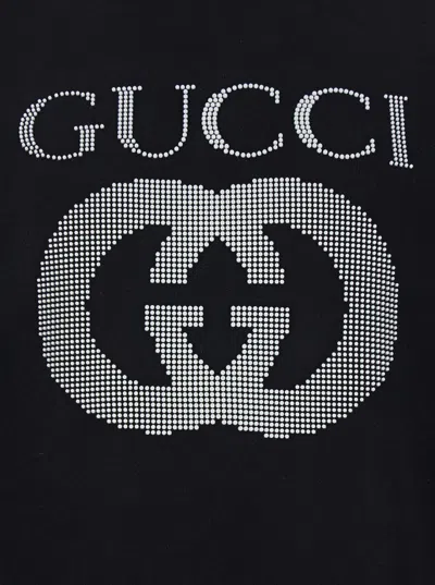 Gucci Interlocking G-appliqué Sweatshirt In Black