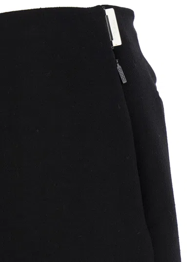 Gucci High Waist Knee-length Skirt With Back Slit And Side Pockets In Black