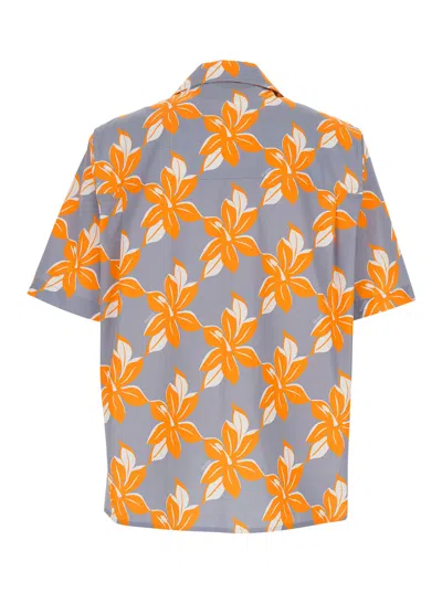 Gucci Multicolor Bowling Shirt With Cuban Collar And All-over Floral Print In Cotton Man In Multicolor