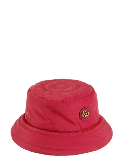 Gucci Quilted Wide Brim Bucket Hat In Pink