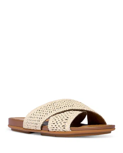 Fitflop Raffia Gracie Slides In Neutral