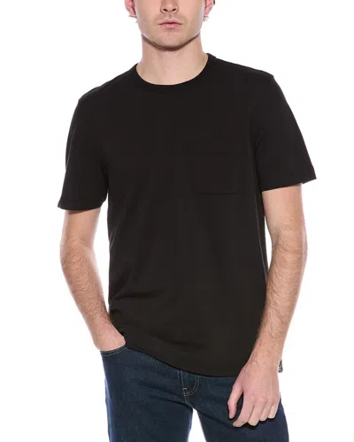 Brooks Brothers Pique T-shirt In Garment-washed Supima Cotton In Black