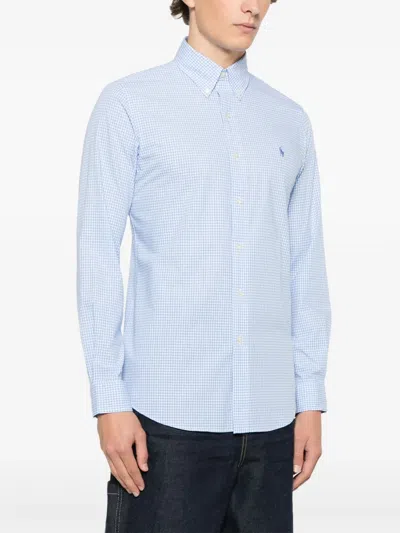 Polo Ralph Lauren Gingham-print Shirt In ブルー