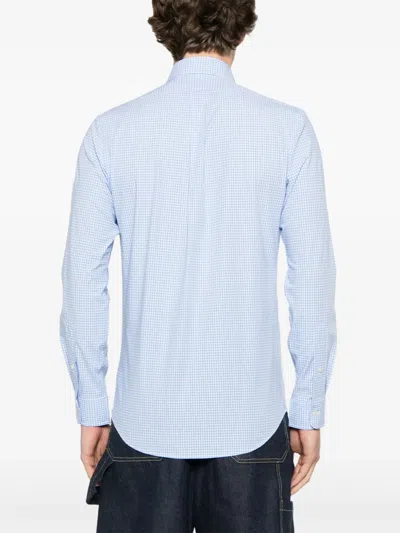 Polo Ralph Lauren Gingham-print Shirt In ブルー