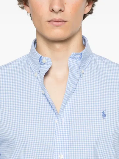 Polo Ralph Lauren Gingham-print Shirt In ブルー