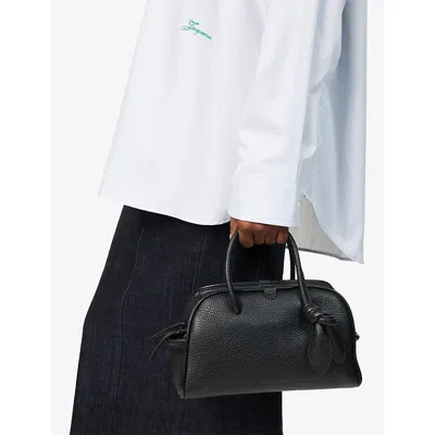 Jacquemus Le Petit Turismo Grain Leather Bag In Black