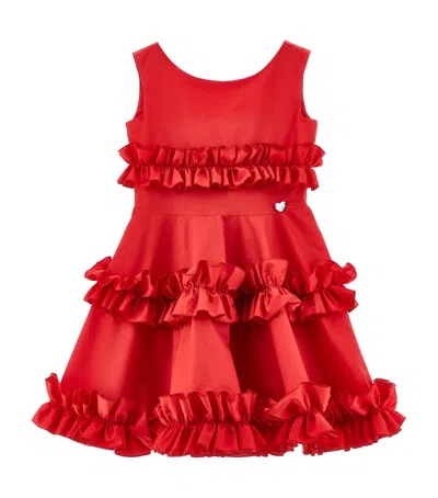 Monnalisa Popelinekleid Mit Rüschen In Red