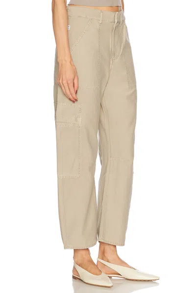 Citizen Of Humanity Citizens Of Humanity Relaxed Fit Beige Cargo Jeans In White