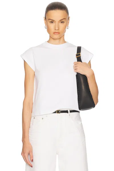 Agolde Bryce Cap Sleeve Tee In Cholla In Multi