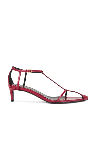 Khaite 35mm Loulou Leather Sandals In Red