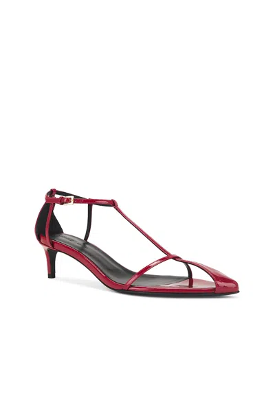 Khaite 35mm Loulou Leather Sandals In Red