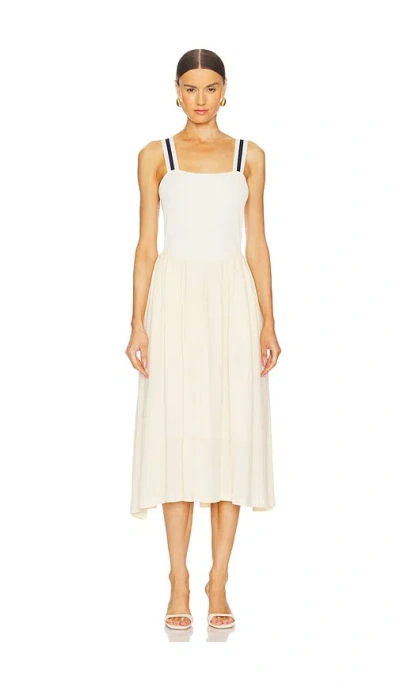 Central Park West Basque Waist Bodycon Dress In 象牙白