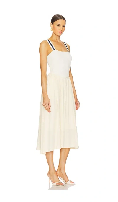 Central Park West Basque Waist Bodycon Dress In 象牙白