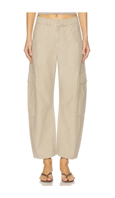 Citizen Of Humanity Citizens Of Humanity Relaxed Fit Beige Cargo Jeans In White