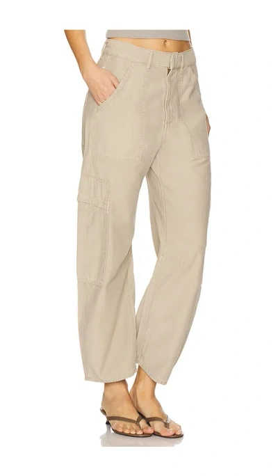 Citizen Of Humanity Citizens Of Humanity Relaxed Fit Beige Cargo Jeans In White