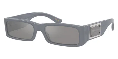 Dolce & Gabbana Rectangle Frame Sunglasses In Gray