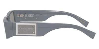 Dolce & Gabbana Rectangle Frame Sunglasses In Gray