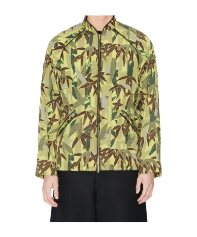 Kenzo Camouflage Pattern Blazer Front Pockets In Green
