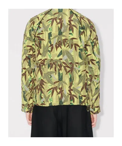 Kenzo Camouflage Pattern Blazer Front Pockets In Green