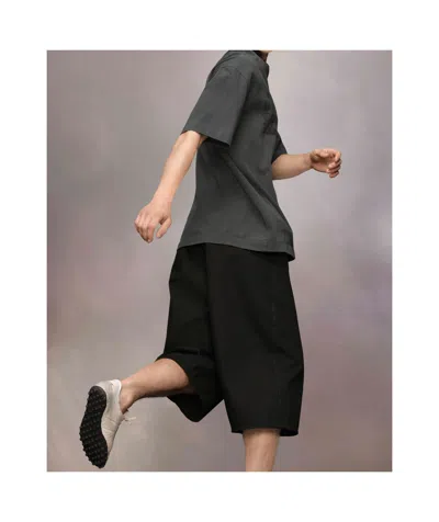 Maison Margiela Black Cotton Oversize T-shirt In Gray
