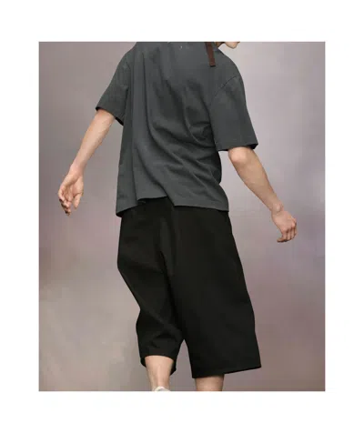 Maison Margiela Black Cotton Oversize T-shirt In Gray