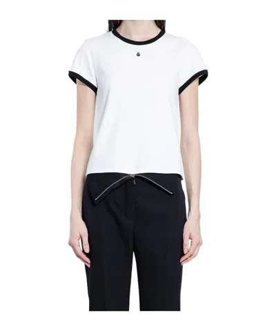 Alexander Mcqueen Crew Neck Contrast Trim In Black