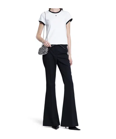 Alexander Mcqueen Crew Neck Contrast Trim In Black