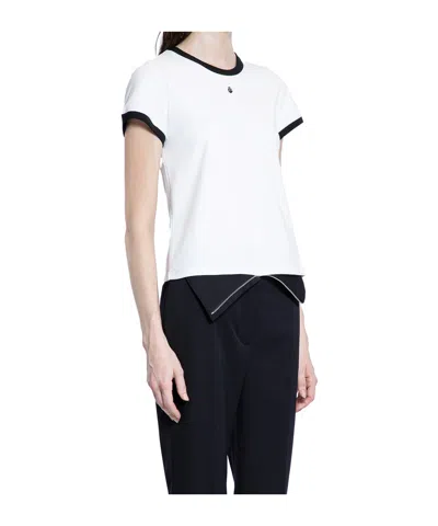 Alexander Mcqueen Crew Neck Contrast Trim In Black