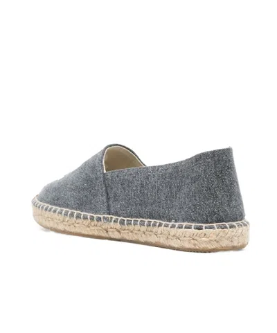 Isabel Marant Textured Grey Slip-on Sneakers With Jute-wrapped Midsole In Blue