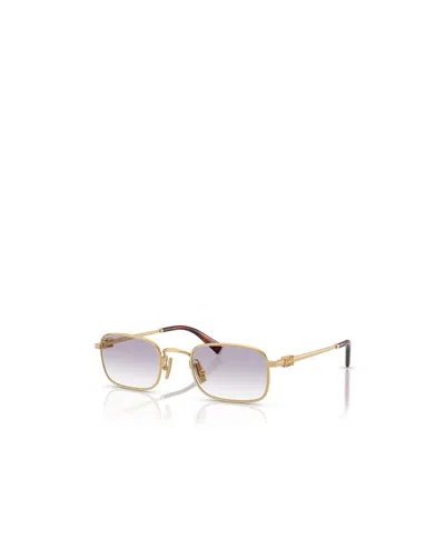 Miu Miu Miu Regard Rectangular Sunglasses In White