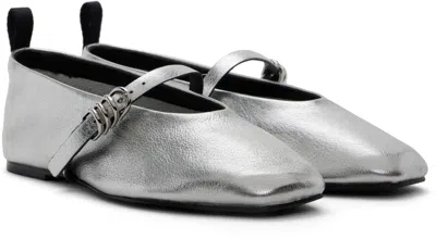 Rag & Bone Silver Spire Mary Jane Ballerina Flats In Gray