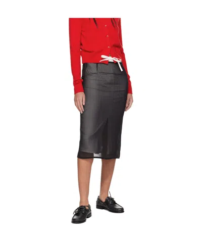 Aeyde Harris Polished Stitched Bow Loafers In Black