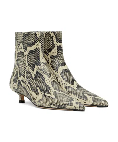 Aeyde Woman Ankle Boots Cream Size 6 Leather In White