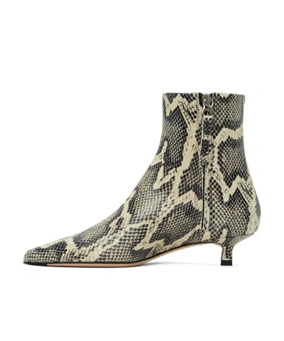 Aeyde Woman Ankle Boots Cream Size 6 Leather In White