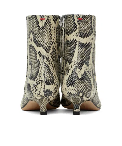 Aeyde Woman Ankle Boots Cream Size 6 Leather In White