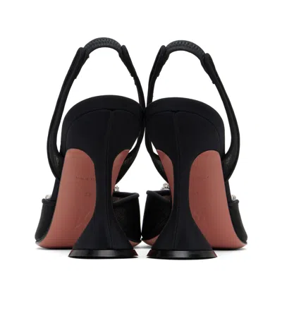 Amina Muaddi Begum Mesh Sling 95 Heels In Black